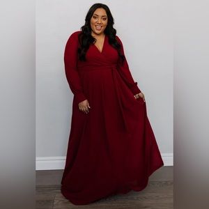 Baltic Born Lydia Maxi Dress Burgundy Size 3XL Bridesmaid Dress Wedding Guest